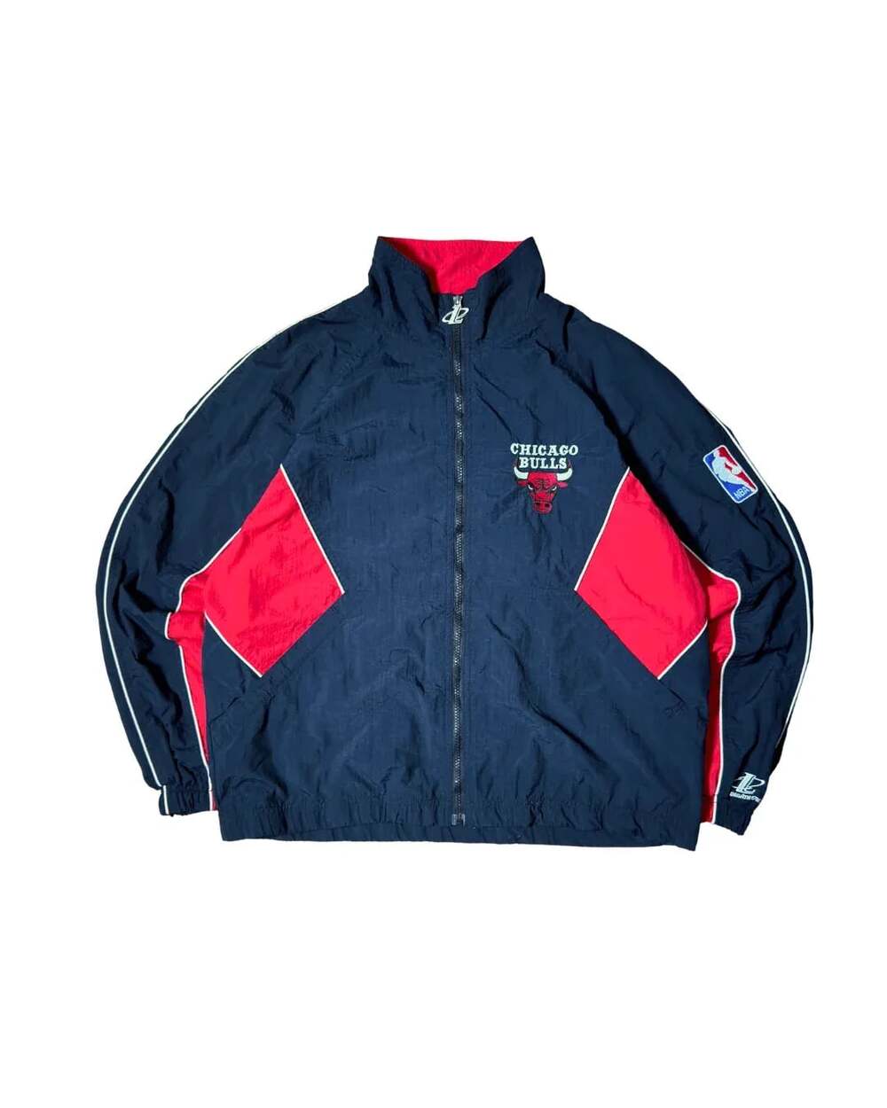 Vintage 90s Chicago Bulls Full-Zip Windbreaker Jacket